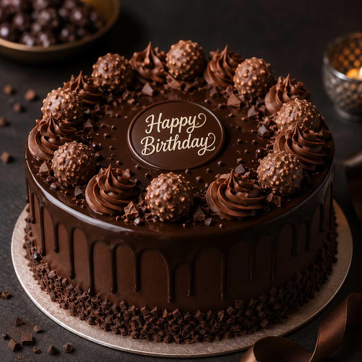 Chocolate Truffle Birthday Cake
