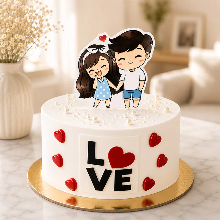 Couple Photo Cake