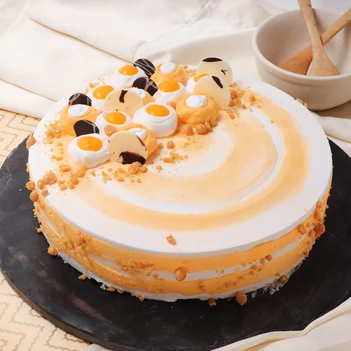 Eggless Butterscotch Cake